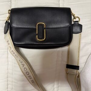 Marc Jacobs Black Crossbody Bag with Gold Hardware